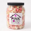 Breast Cancer Awareness Popcorn in Clear Plastic Round Gift Jar